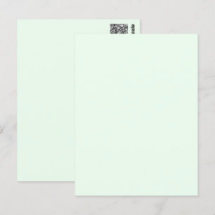 Türkis Grün Sanftes Blasses Weiß Pastell Einfarbig Postkarte