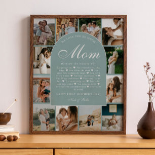 Türkis Gründe, warum wir dich lieben Mama Foto-Git Poster