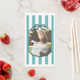 Türkis-grüne Abschlussfeier Serviette