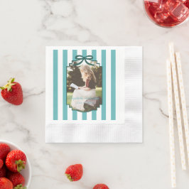 Türkis-grüner Abschluss Serviette