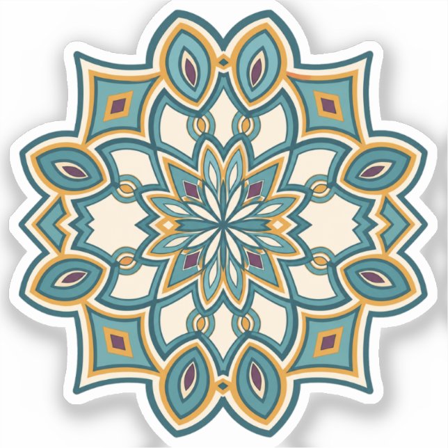 Türkis Horizont Aufkleber (Vorderseite)