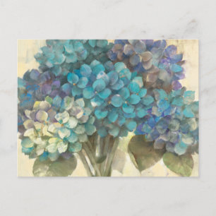 Türkis Hydrangea Postkarte