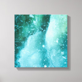 Türkis Ice Abstraktes Foto Leinwanddruck