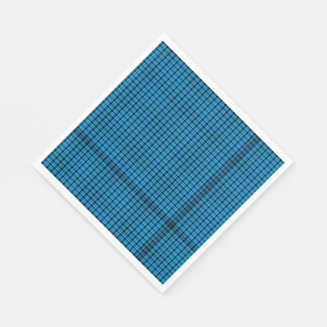 Türkis Kariert Napkins Serviette (Ecke)