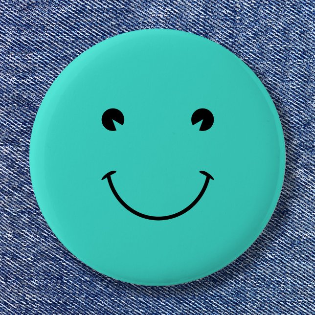 Türkis  Lächeln Button (Turquoise Smile Button)