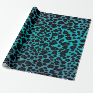 Türkis-Leopard-Druck Geschenkpapier