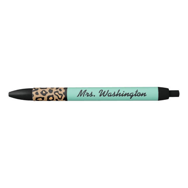 Türkis Leopard Office Pen Gift Kugelschreiber (Vorderseite)