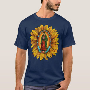 Türkis Leopard Sonnenblume Unsere Frau von Guadalu T-Shirt