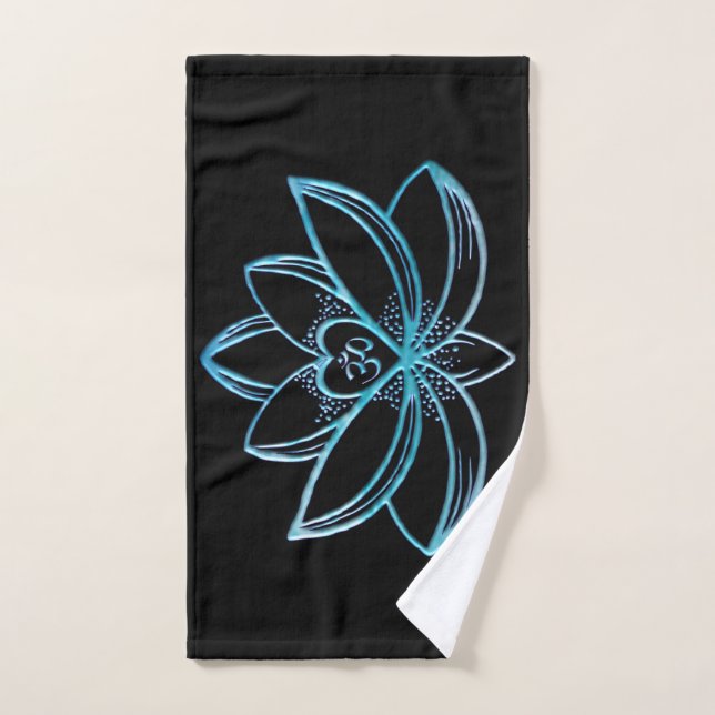 Türkis Lotus  Handtuch (Handtuch)