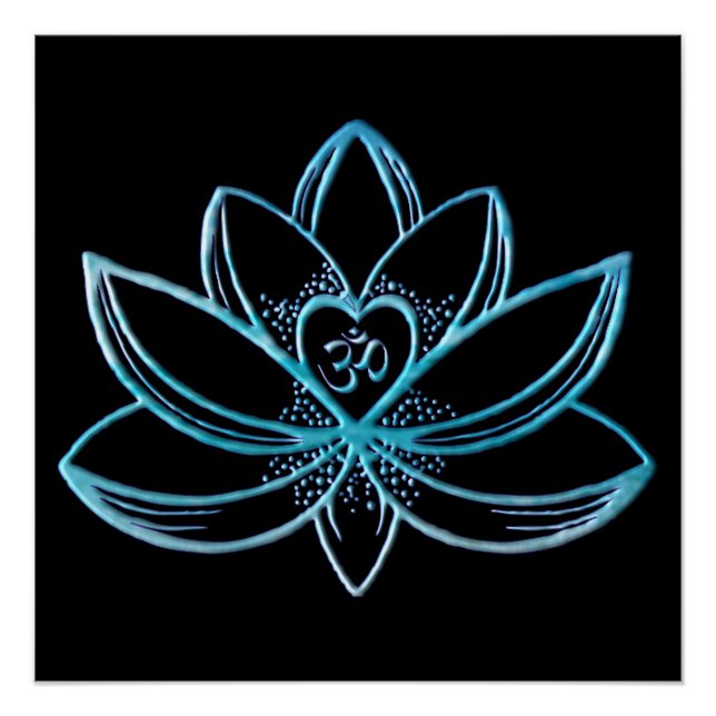 Türkis Lotus  Poster (Vorderseite)