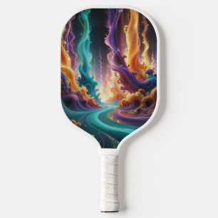 Türkis Magenta Bernstein Glanz, Ätherischer Gradie Pickleball Schläger
