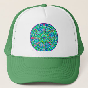 Türkis-Mandala Truckerkappe