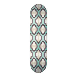 Türkis-Marokkaner-Muster Skateboard