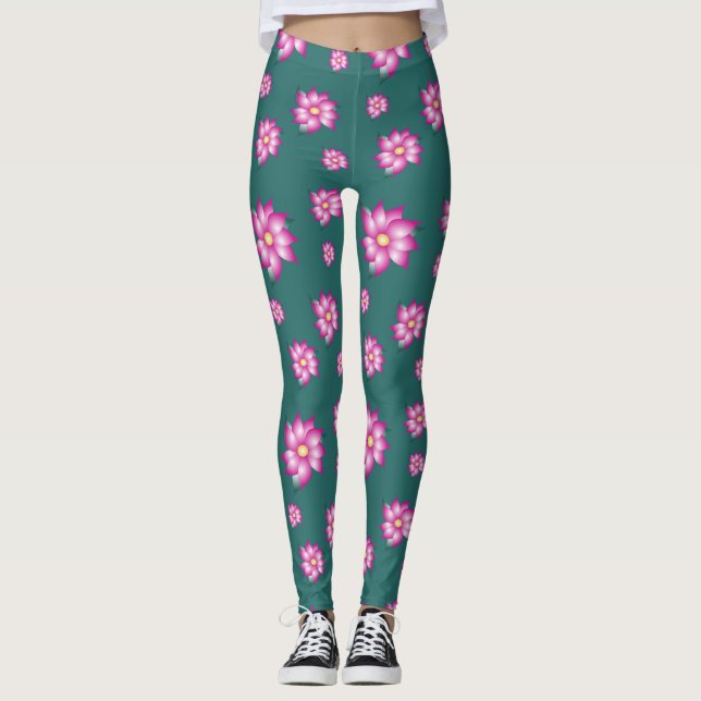Türkis mit hellrosa leggings (Vorderseite)