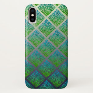 Türkis-moderne Mosaik-Diamant-Tierdruck Case-Mate iPhone Hülle