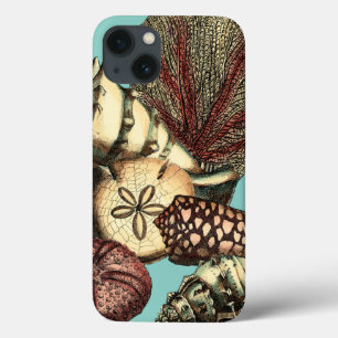 Türkis-Muschel und rote Korallen-Sammlung Case-Mate iPhone Hülle