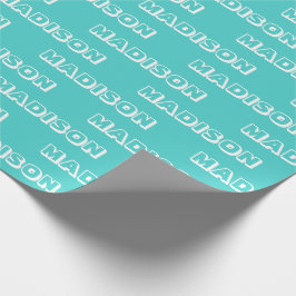 Türkis: Name, Text, Geburtstagsgeschenk Geschenkpapier