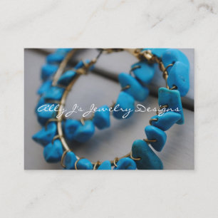 Türkis-Ohrring-Visitenkarten Visitenkarte