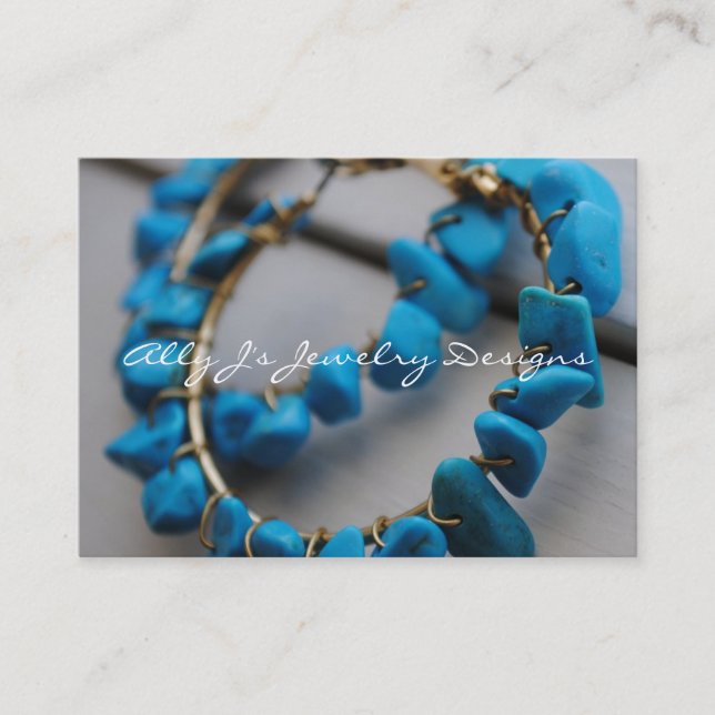 Türkis-Ohrring-Visitenkarten Visitenkarte (Vorderseite)