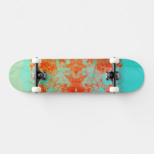Türkis Ombre Briefmarke Skateboard