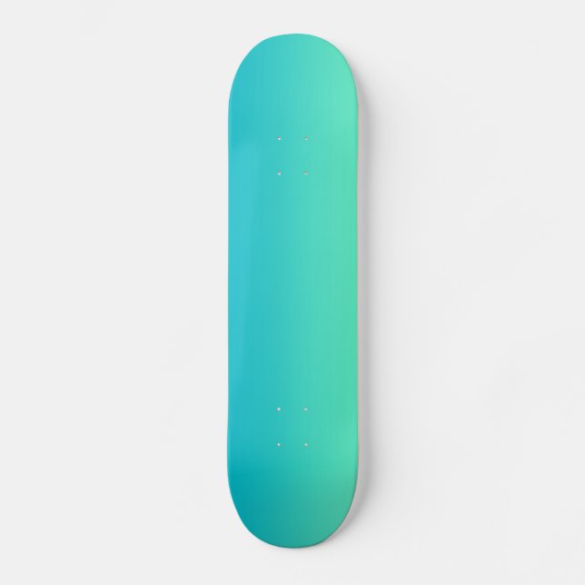 Türkis Ombre Skateboard (Vorderseite)