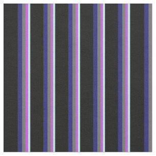 Türkis, Orchid, Dim Grau, Midnight Blue und Black Stoff