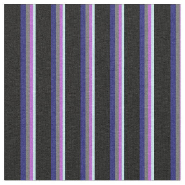 Türkis, Orchid, Dim Grau, Midnight Blue und Black Stoff (Nahaufnahme)