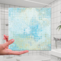 Türkis Pastel Geometrisches Badezimmer Tile