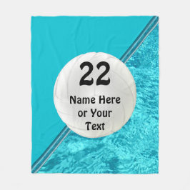 Türkis-personalisierte Volleyball-Fleece-Decke Fleecedecke