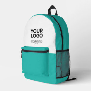Türkis   Personalisiertes Firmenlogo und Text Bedruckter Rucksack