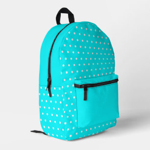 Türkis Polka Dot - Bold Style Bedruckter Rucksack