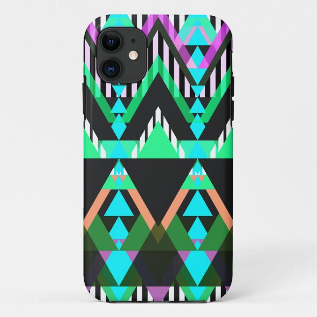 Türkis-Pop-Azteke Case-Mate iPhone Hülle (Rückseite)