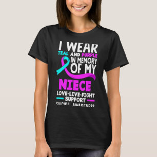 Türkis & Purpur In Erinnerung an meine Nichte Selb T-Shirt