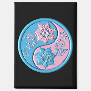 Türkis & Rosa Yin Yang Magnet