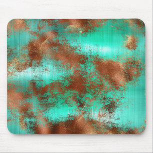 Türkis Rost Abstrakt Mousepad
