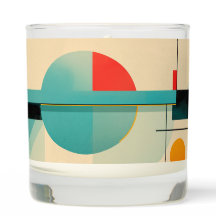 Türkis, Rot und Gold Moderne Geometrie Abstrakt