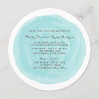 Türkis Round Watercolor Wedite