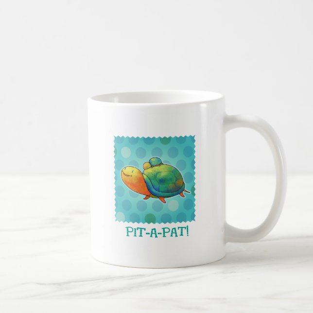 Türkis-Schildkröte-Tasse (rechter Griff) Kaffeetasse (Rechts)