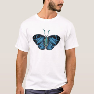 Türkis-Schmetterling-Design Dezember T-Shirt