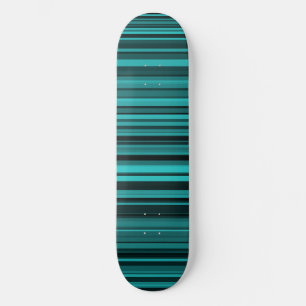 Türkis Schwarze Streifen Skateboard