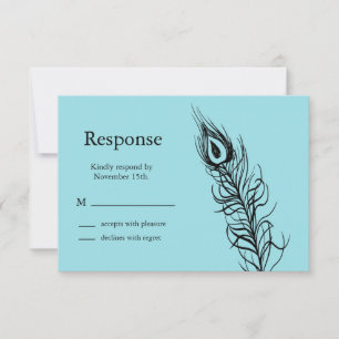 Türkis Shake deinen Schwanz Feathers UAWG RSVP Karte