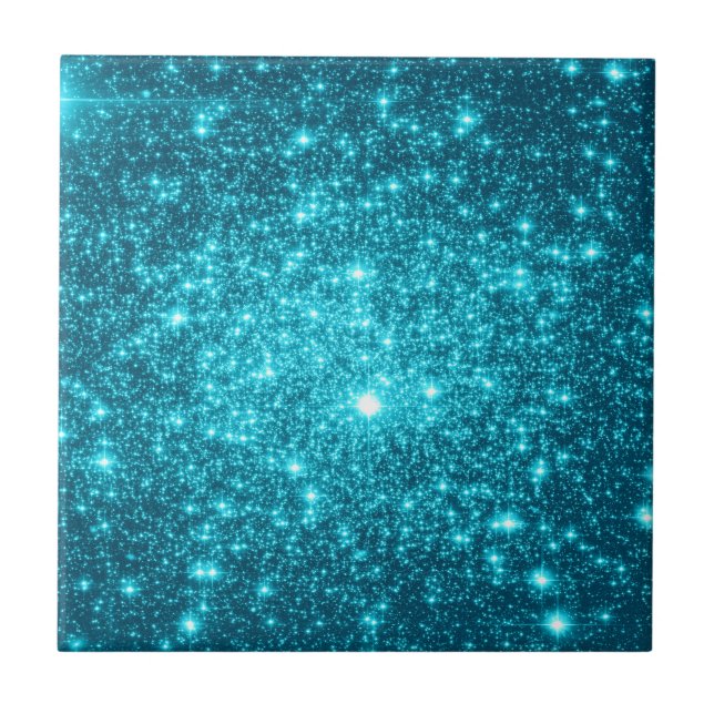 Türkis Sparkle Fliese (Vorderseite)