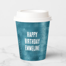 Türkis Sparkle Pappbecher