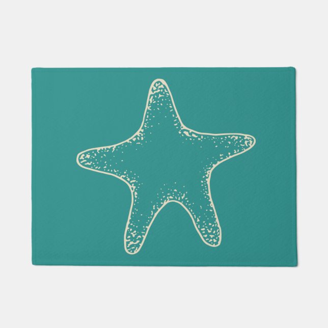 Türkis Starfish Doormat Fußmatte (Vorderseite)