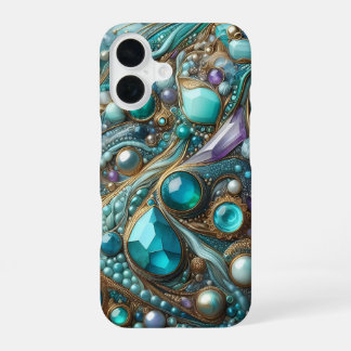 Türkis Stein iPhone-Hülle Slim iPhone 16 Hülle