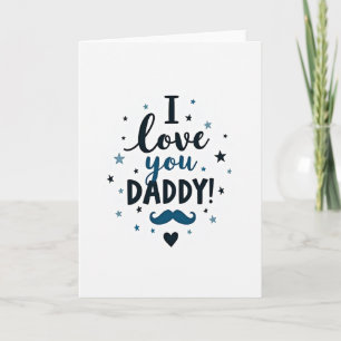 Türkis Sterne Ich liebe dich Daddy Karte