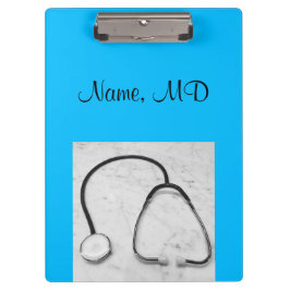 Türkis-Stethoskop des Arztes Klemmbrett