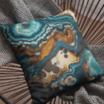 Türkis Stone Look Geode Marble Kissen<br><div class="desc">Dieses Design wurde durch digitale Kunst erstellt und kann personalisiert werden, indem Sie auf den Knopf Anpassen klicken und die Farbe ändern, einen Namen, Initialen oder Ihre Lieblingssprache hinzufügen. Kontaktieren Sie mich unter colorflowcreations@gmail.com , wenn Sie dieses Design für ein anderes Produkt haben möchten. Kaufen Sie meine originale abstrakte Acrylmalerei...</div>