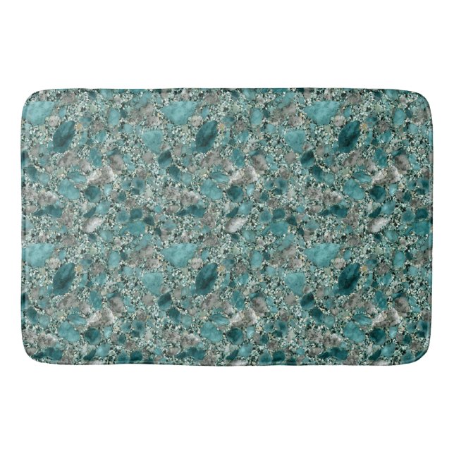Türkis Stones Bath Mat Badematte (Vorderseite)