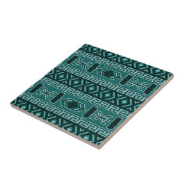 Türkis Südwest Tribal Aztec Muster Fliese